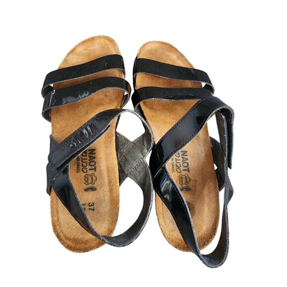 Naot Black Patent Leather Kyla Sandals, EU 37 - Picture 5 of 7